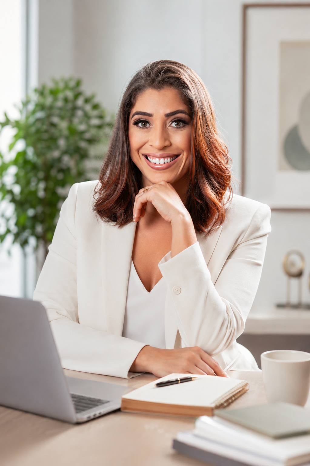Emmanuelle Ferreira, fundadora da Elos Conscientes, sorrindo em um retrato profissional